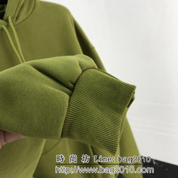 BALENCIAGA巴黎世家 18ss秋冬新款 背後字母印花 綠色連帽衛衣 內裏抓絨 原版複刻 原版os超大版 男女同款 ydi2475